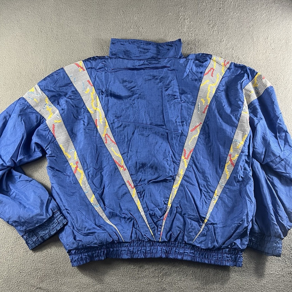 Mens 90s Spalding Sport Suit Jacket Nylon Multi Color XL - Picture 2 of 6